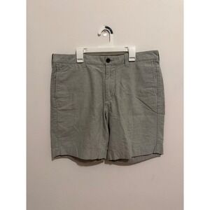 J.Crew Gramercy Mens Grey Micro Pattern Flat Front Shorts Size 34W
